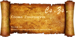 Csoma Zsuzsanna névjegykártya